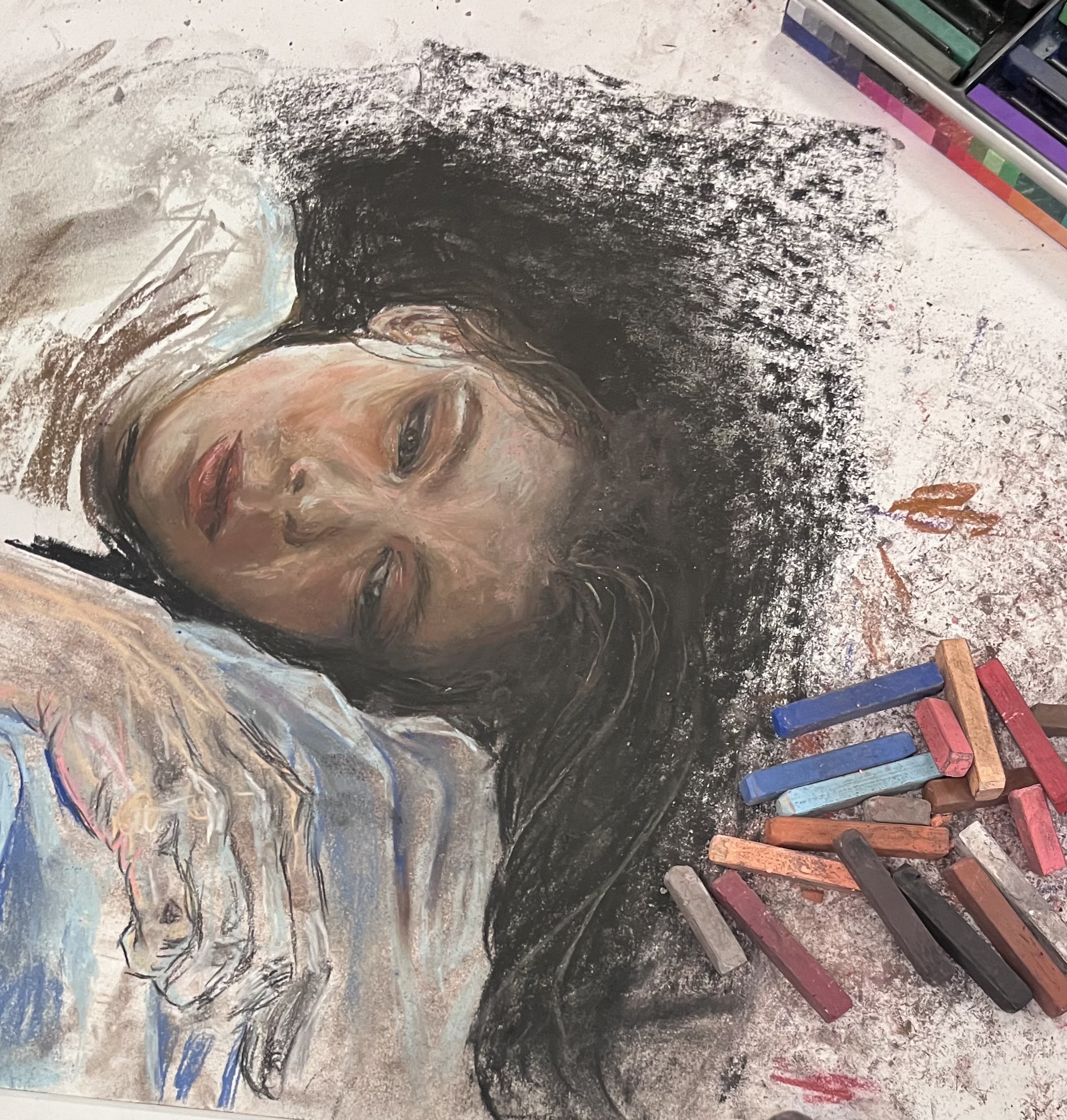 Dry media drawing by Haley Goetting