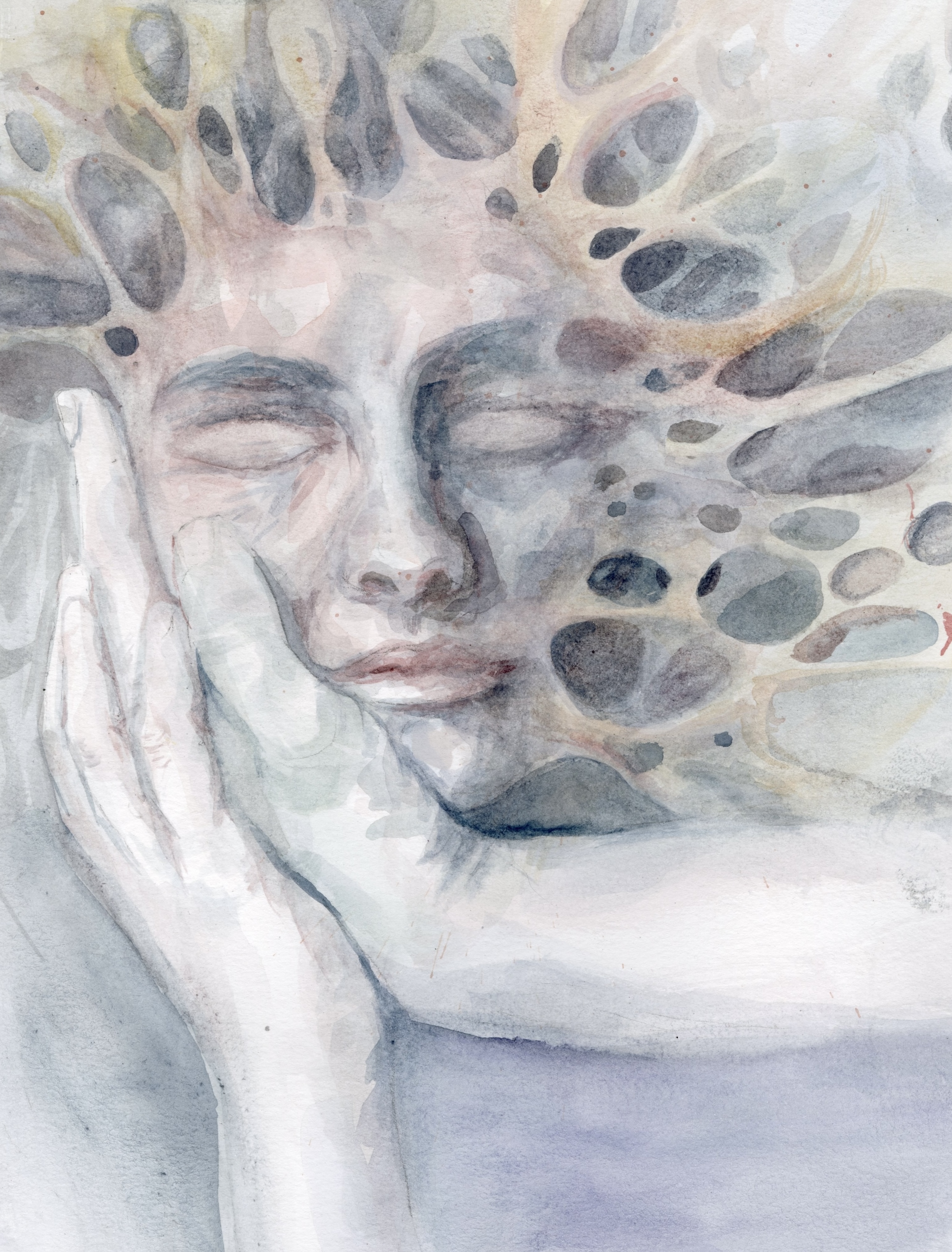 Watercolor bubbleface by Haley Goetting